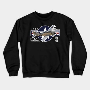 WW2 Aircraft P-47 Thunderbolt Crewneck Sweatshirt